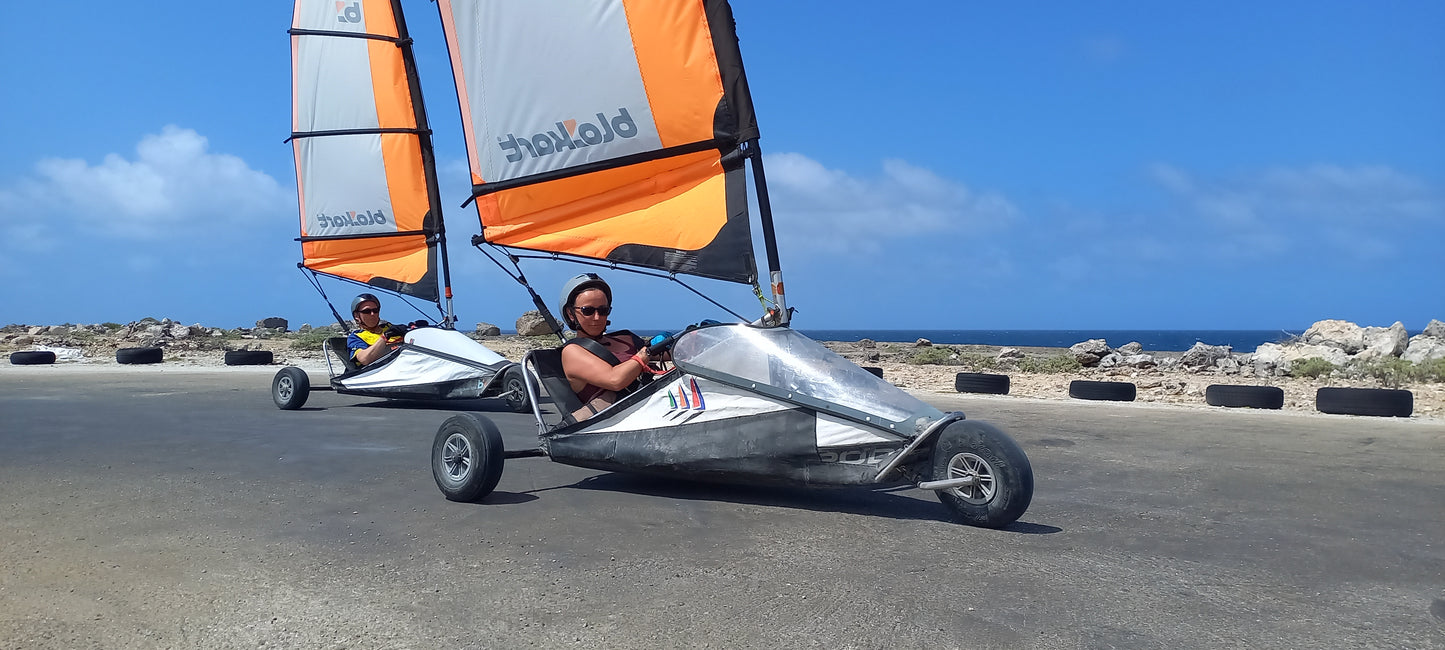 Kart doble de vela terrestre para niños (3 a 8 años (Bonaire)