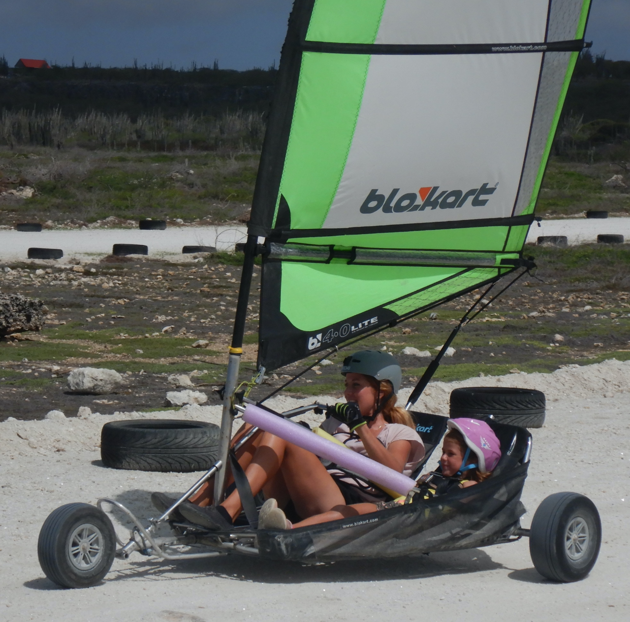 Kart doble de vela terrestre para niños (3 a 8 años (Bonaire)