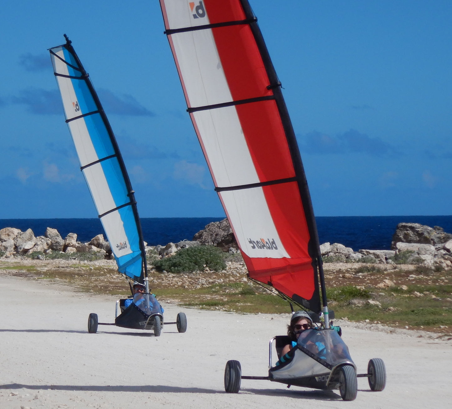 Kart doble de vela terrestre para niños (3 a 8 años (Bonaire)