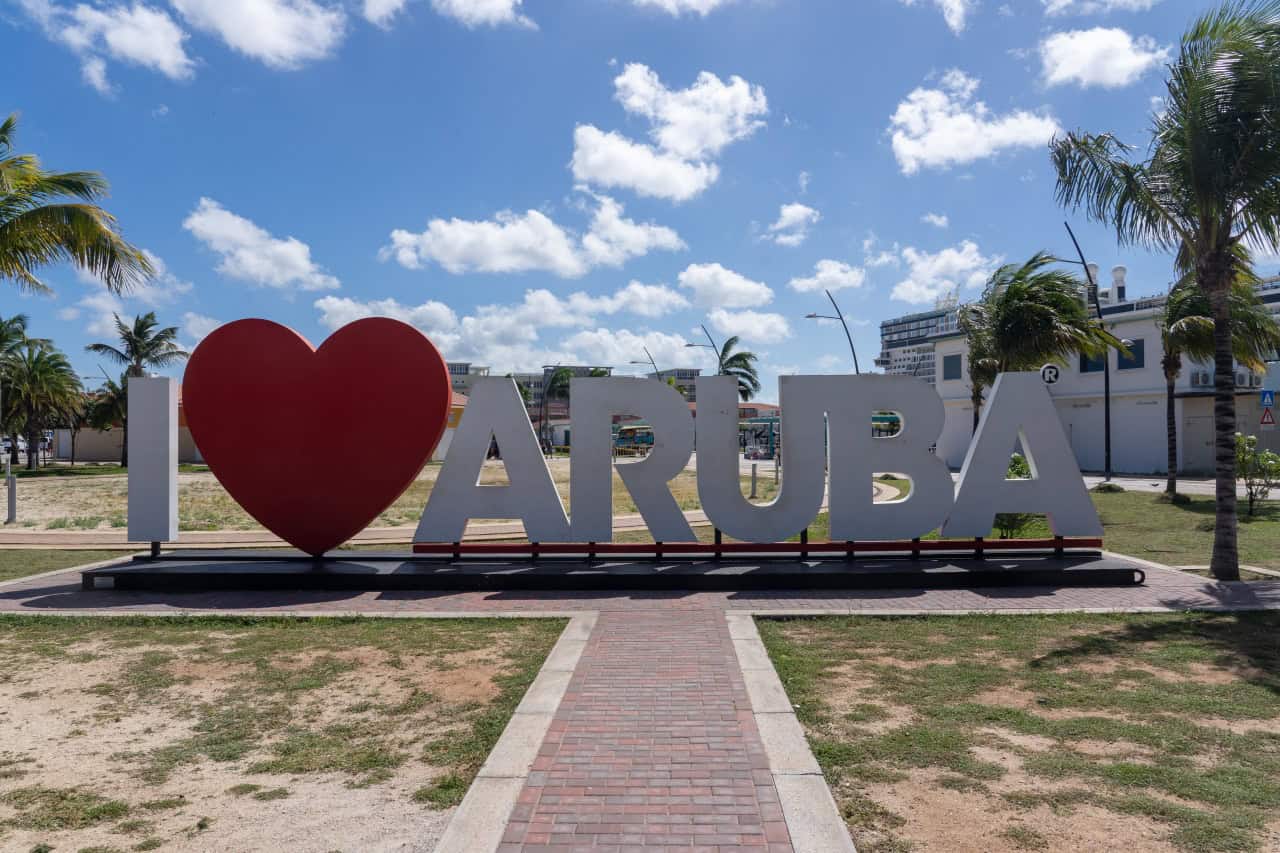i love aruba sign