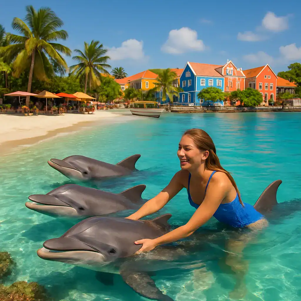 Curacao met dolfijnen zwemmen dolfijnen ervaring