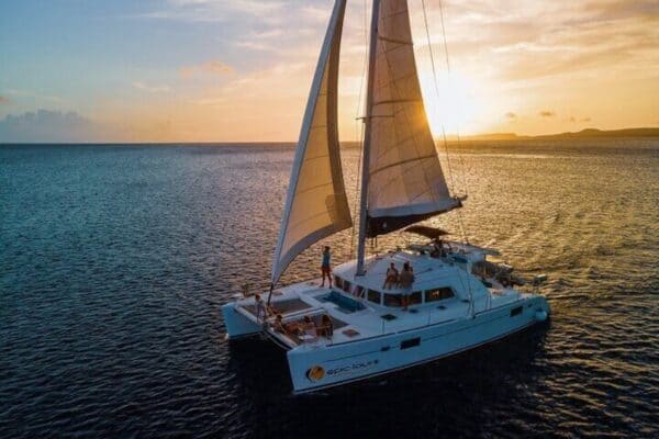 Aventura al atardecer en el catamarán (Bonaire)