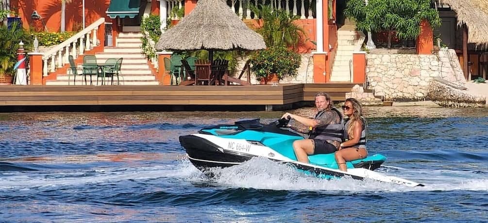 1 Uur Jetski Tour langs de Kust en Spaanse Water Lagune (Curaçao)