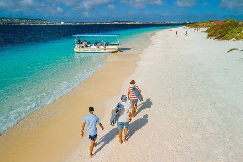 Watertaxi naar Klein Bonaire vanaf het Strand zonder Naam (Bonaire)