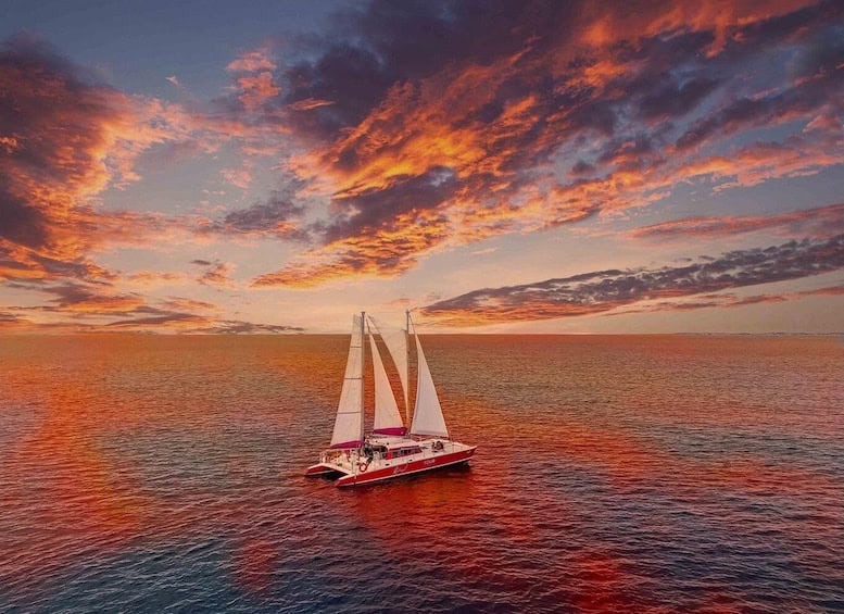 Zonsondergangcruise naar Boca Catalina met BBQ Diner (Aruba)