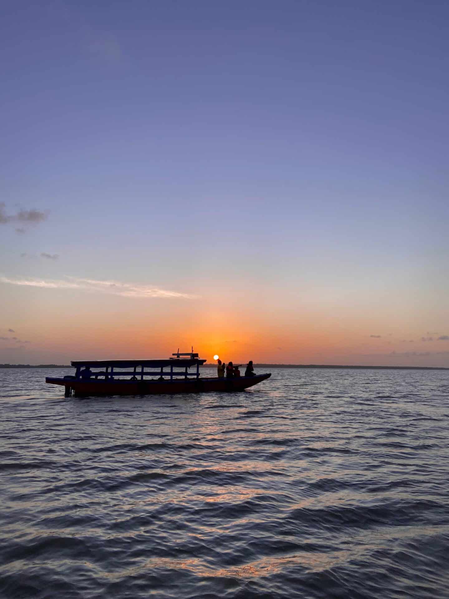 Viaje al atardecer por el río – Acogedor viaje por la tarde desde Frederiksdorp (Surinam)