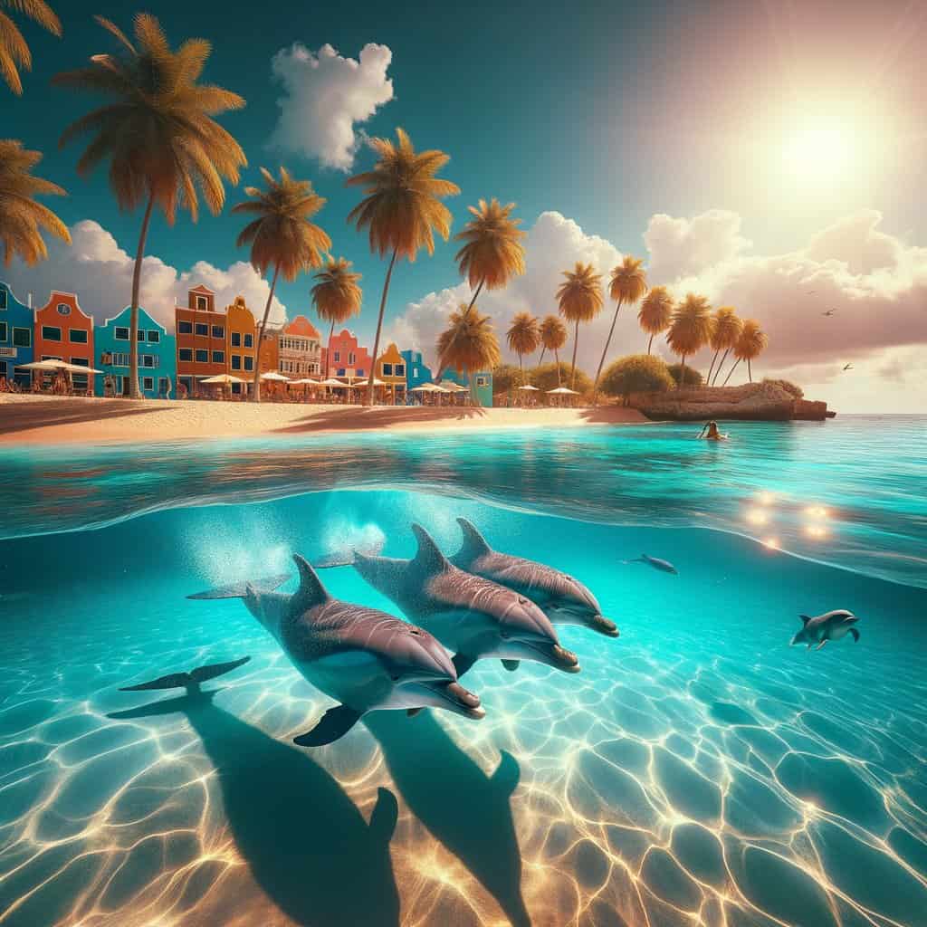 Curacao met dolfijnen zwemmen
